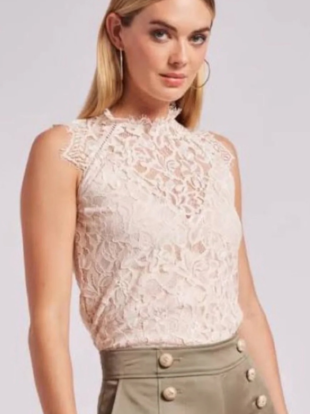 Generation Love Ivory Lace Halter Camisole